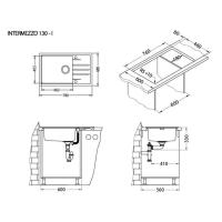 Кухонная мойка 78 см Alveus Intermezzo 130 Concrete - 6 фото