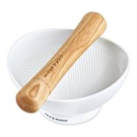 Ступка с пестиком Suribachi 18х17 см Cole & Mason Herbs & Spices белая - 2 фото