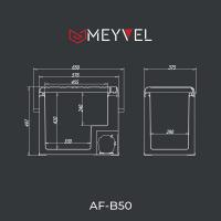 Автомобильный холодильник 65х37,5 см Meyvel AF-B50 стальной - 9 фото