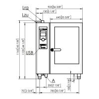 Духовой шкаф-пароварка 112 см Eloma Multimax 10-11 AC + MES стальной - 2 фото