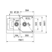 Кухонная мойка 78 см Franke Urban UBG 651-78 белая - 2 фото