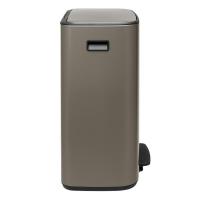 Мусорный бак с педалью 30+30 л Brabantia Bo Pedal Bin платиновый - 2 фото