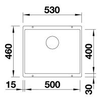 Кухонная мойка 53 см Blanco Subline 500-U черная - 4 фото