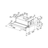 Встраиваемая вытяжка 59,8 см Franke Smart FTC 632L GR/XS стальная - 3 фото