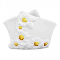 Салфетница 5х5 см Edelweiss Маргаритка белая - 1 фото