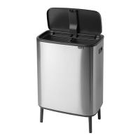 Мусорный бак 2x30 л Brabantia Bo Touch Bin Hi стальной - 5 фото