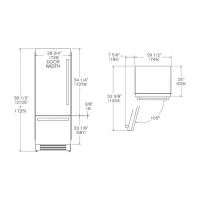 Встраиваемый холодильник 212х75 см Bertazzoni REF755BBLXTT стальной - 2 фото