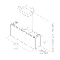 Настенная вытяжка 120 см Elica Feel Rules DEKT/F/120 керамика Dekton - 8 фото