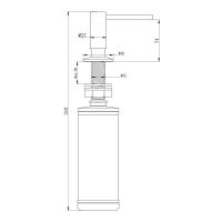 Дозатор 350 мл 6х11х31 см Paulmark Decus вороненая сталь - 2 фото