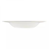 Тарелка суповая 22 см 300 мл Noritake Trefolio Gold белая - 3 фото