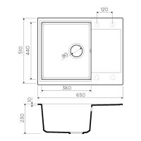 Кухонная мойка 65 см Omoikiri Solidity Daisen 65-BE ваниль - 2 фото