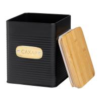 Банка для сахара 1,7 л Smart Solutions Irmel черная - 5 фото