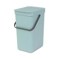 Ведро для мусора 12л Brabantia SORT&GO мятный - 8 фото