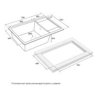 Кухонная мойка кварцевая 78 см Paulmark Verlass Quarz BL черная - 4 фото