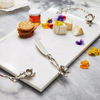 Доска для сыра с ножом 45х25 см Michael Aram White Orchid белая - 7 фото