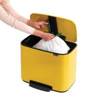 Мусорный бак 36 л Brabantia Bo Pedal Bin желтый - 8 фото