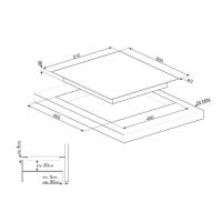 Стеклокерамическая варочная панель 60 см Smeg SE263TD1 черная - 2 фото