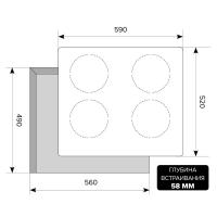 Индукционная варочная панель 59х52 см LEX Urban EVI 640-1 BL черная - 2 фото