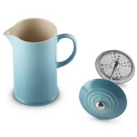 Френч-пресс керамический 11,4х21,8 см 1 л Le Creuset синий - 7 фото