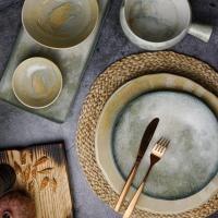 Тарелка десертная 15,5 см Porland Stoneware Pearl бежевая - 3 фото