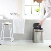 Ведро для мусора 10 л Brabantia Touch Bin стальное - 9 фото