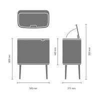 Мусорный бак 34 л Brabantia Bo Touch Bin серый - 9 фото