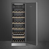 Винный шкаф на 197 бутылок SMEG Classica SCV115G стальной - 3 фото