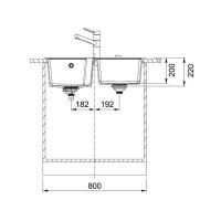 Кухонная мойка 78 см Franke Urban UBG 620-78 оникс - 1 фото