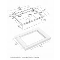 Кухонная мойка 59х51 см Paulmark Stepia 60 IT-GRANIT PM115951-AN антрацит - 6 фото