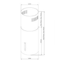 Островная вытяжка 38 см Korting KHA 39970 W Cylinder белая - 4 фото