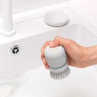 Щетка с дозатором 8,5 см Brabantia Sink Side светло-серый - 7 фото