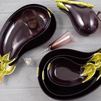 Салатник 31,5х17х15 см Bordallo Pinheiro Aubergine зелено-фиолетовый - 2 фото