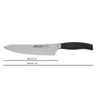 Нож кухонный поварской 20 см ARCOS Clara черный - 4 фото