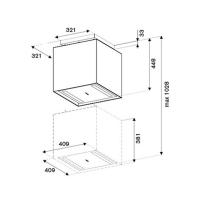 Островная вытяжка 44,8x40,9x40,9 см Bertazzoni Modern KUD40PRO1XA черная - 2 фото