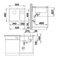 Кухонная мойка 55,5 см Blanco Rotan 340/160-U кофе - 1 фото