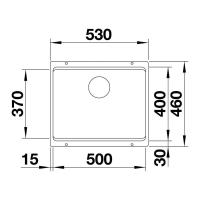 Кухонная мойка 53 см Blanco Etagon 500-U серый беж Blanco - 4 фото