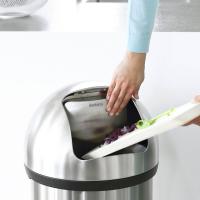 Мусорный бак 60 л Brabantia Push Bin стальной - 5 фото