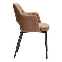Кресло велюровое 79x56x55 см Bergenson Bjorn Burgos коричневое - 3 фото