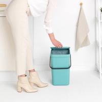 Мусорное ведро 25 л Brabantia Sort&Go мята - 8 фото