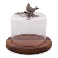 Доска для сыра с крышкой 16,5 см Vagabond House Song Bird коричевая - 2 фото
