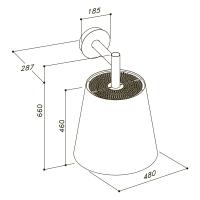 Настенная вытяжка 48 см Sirius SLT 105 APPLIQUE черная - 3 фото