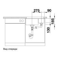 Кухонная мойка 56,7 см Blanco Subline 350/150-U глянцевая белая - 2 фото