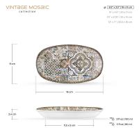 Сервировочное блюдо 16х9 см Wilmax Vintage Mosaic бежевое - 3 фото