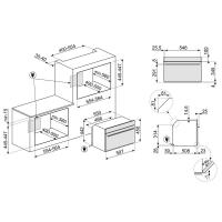 Электрический духовой шкаф 59,7 см SMEG Linea SO4104S4PG серый - 2 фото