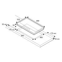 Газовая варочная панель 89х52,2 см Bertazzoni Modern P905LMODNE черная - 5 фото