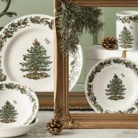 Тарелка обеденная 27 см Spode Christmas Tree белая - 4 фото