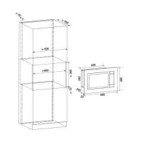 Встраиваемая микроволновая печь 39х59,5 см Libhof MWB-5020W белая - 13 фото