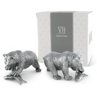 Солонка и перечница Fishing Bear 10,2х6,4 см Vagabond House Woodland Creatures - 5 фото