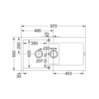 Кухонная мойка 78 см Franke Maris MRG 651 белый - 2 фото