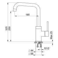 Смеситель Granula 0041 чёрный - 3 фото